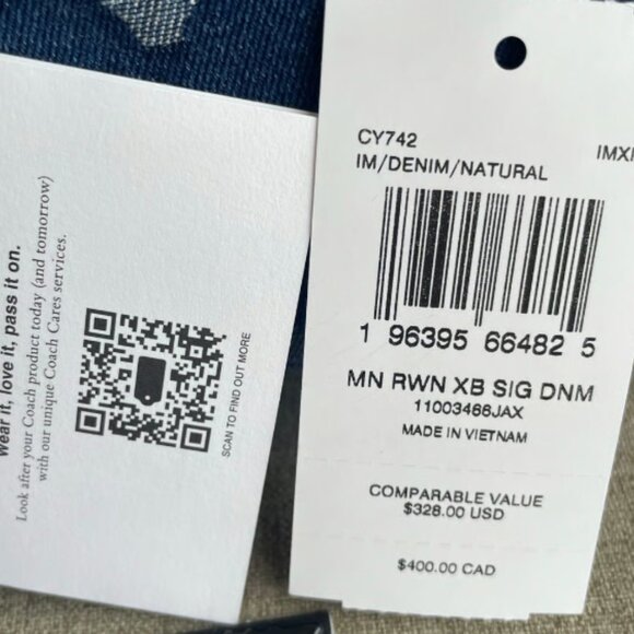 Coach MINI Rowan Signature Denim Purse NWT - Picture 5 of 6